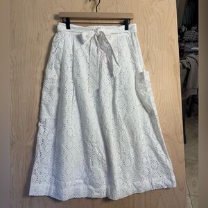 lilly pulitzer eyelet midi skirt size 6 nwt